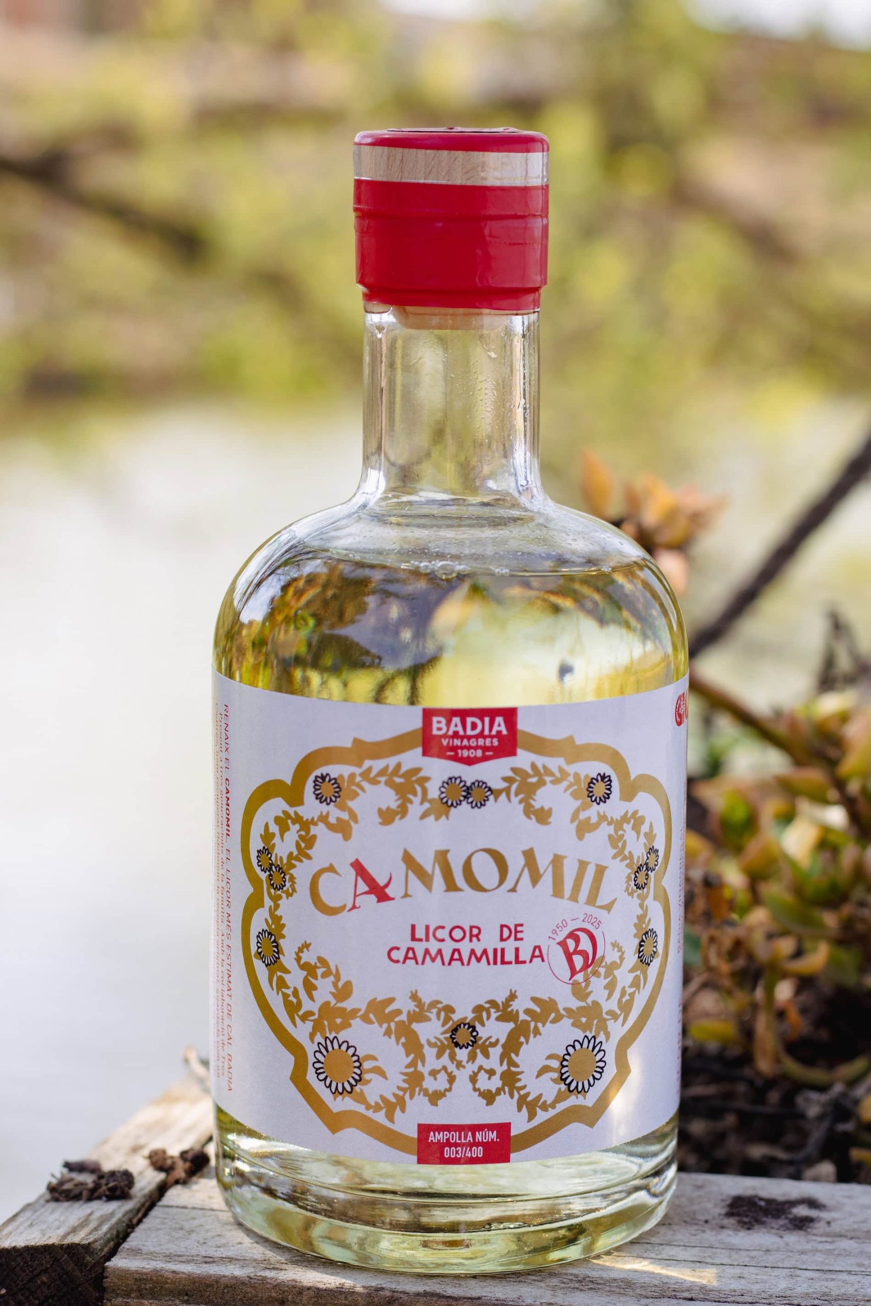 Ampolla del licor Camomil de Badia Vinagres