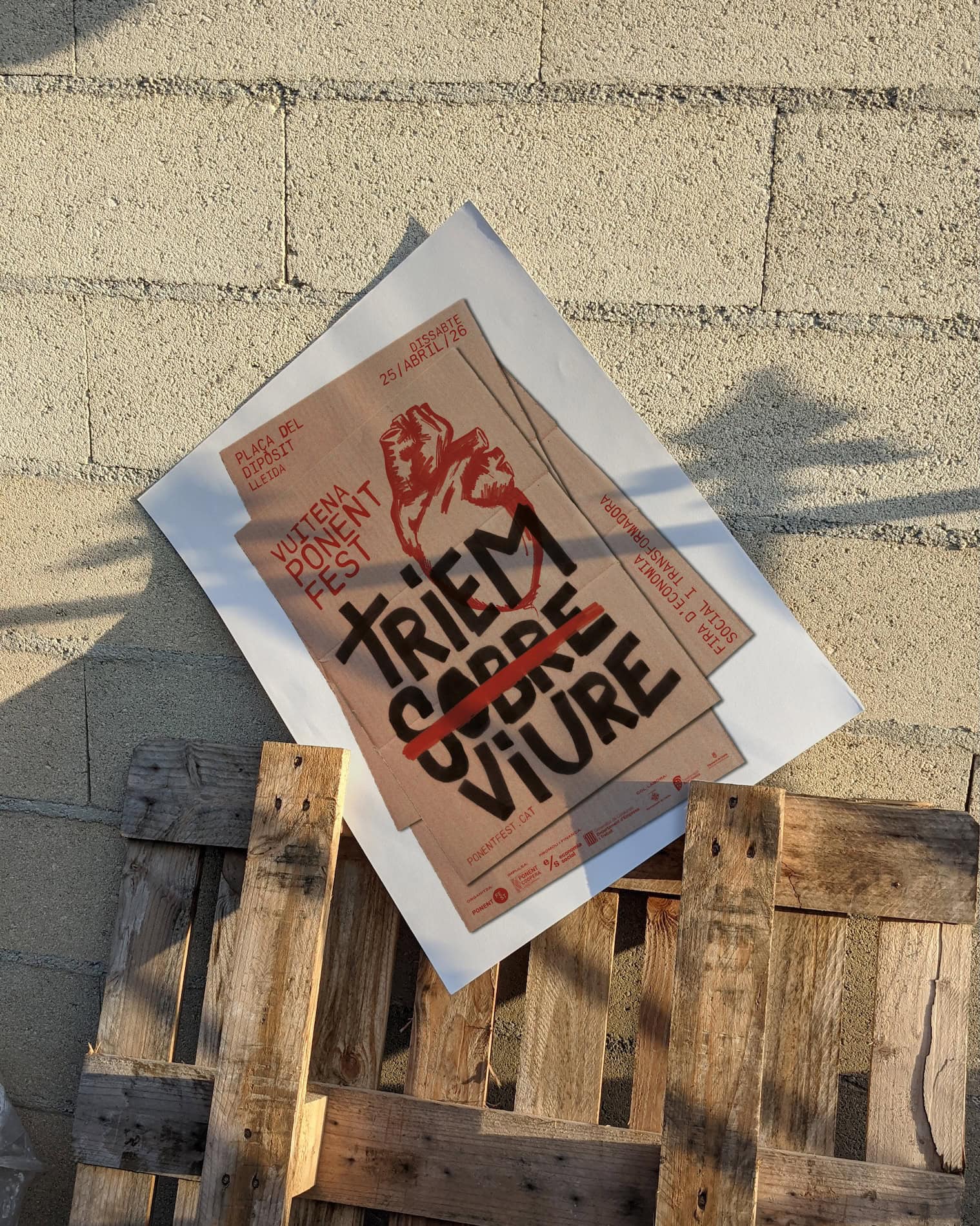 Cartell Vuitena Ponent Fest 2026 Lleida - disseny gràfic i comunicació Sarau Estudi