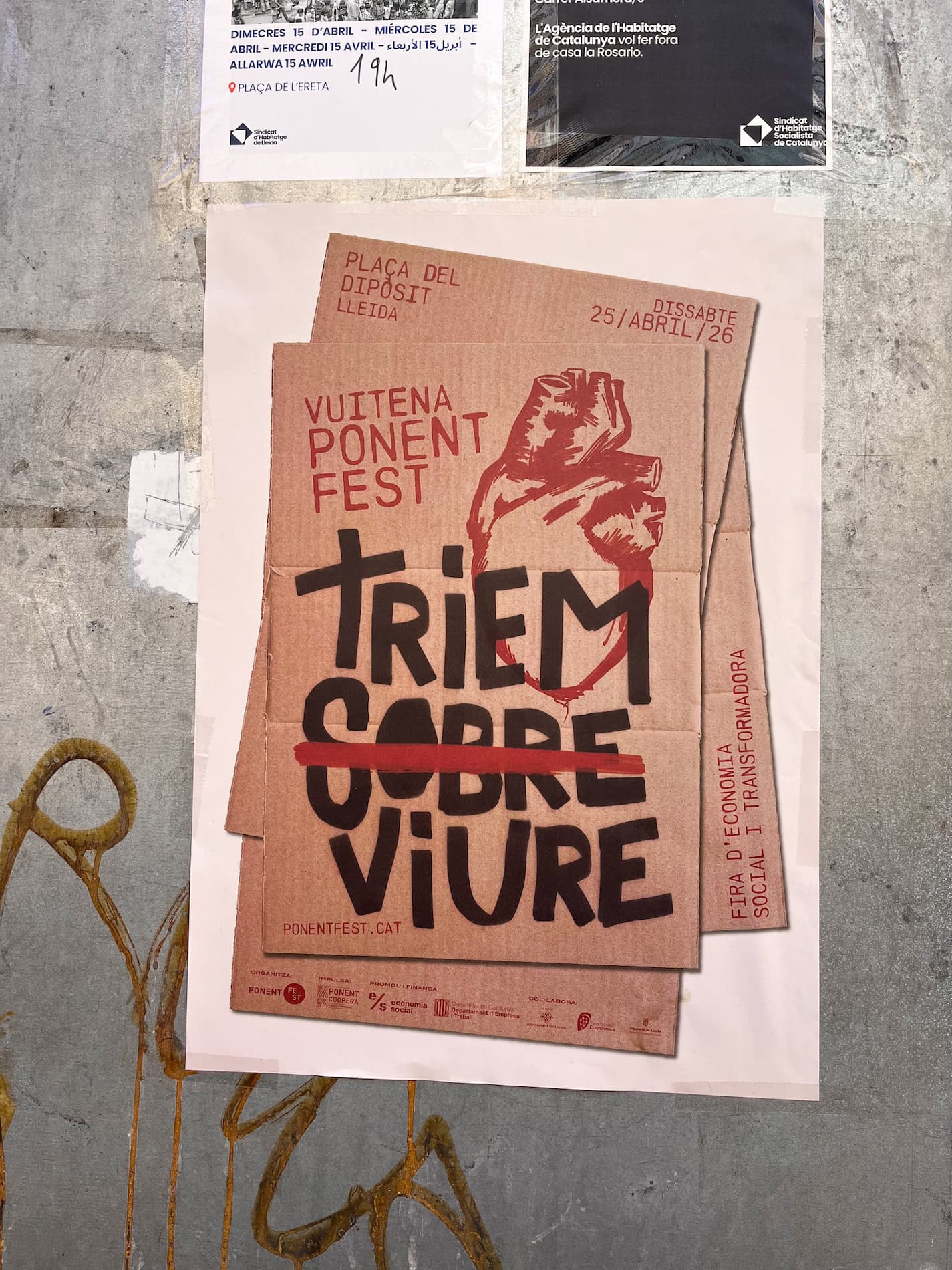 Cartell Triem Viure Ponent Fest 2026 – direcció creativa i disseny gràfic Sarau Estudi