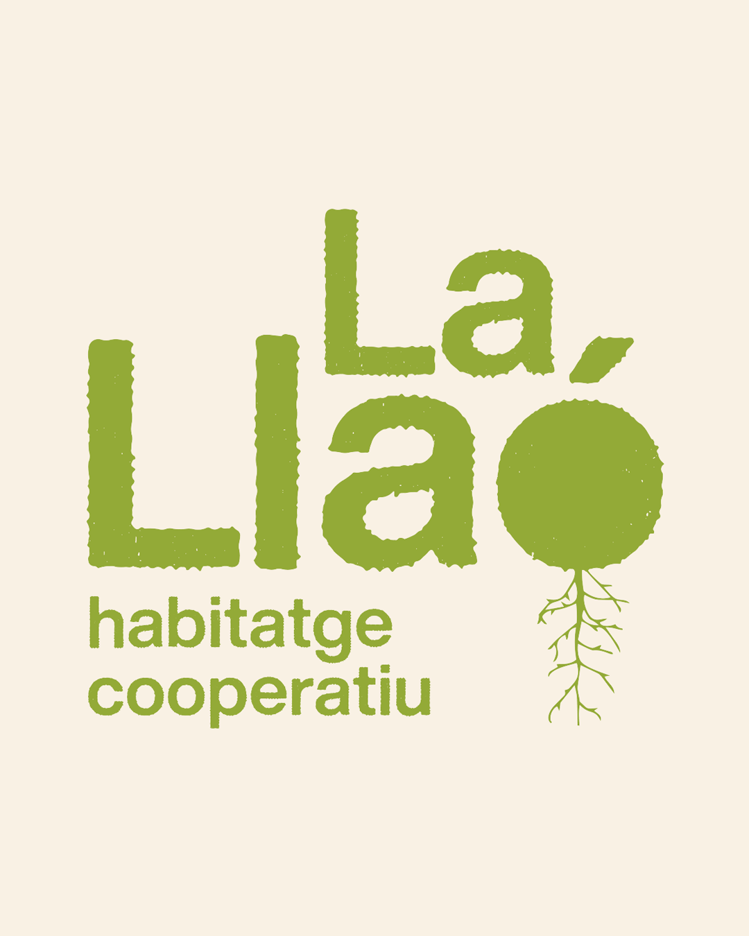Logotip i identitat visual de La Llaó, habitatge cooperatiu a Lleida, disseny de marca de Sarau Estudi